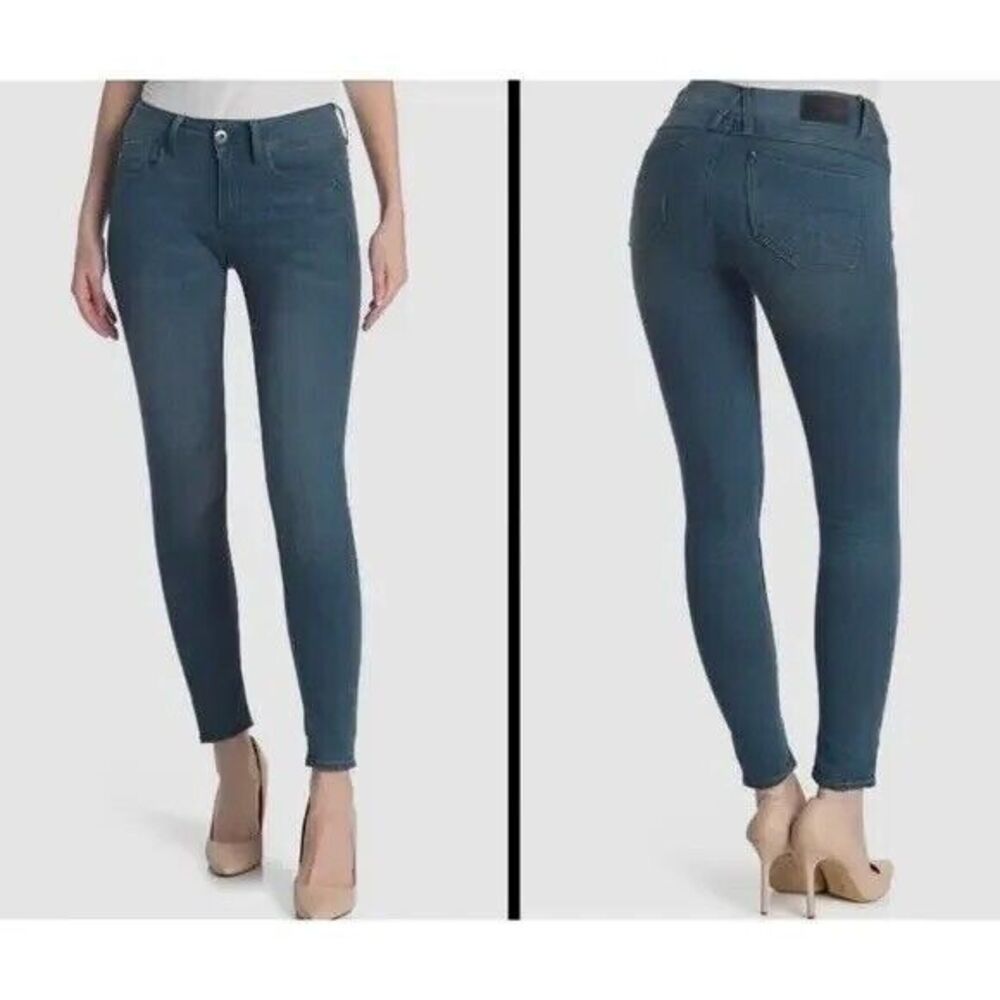 G-Star Raw Womens Lynn Mid Skinny Jeans W25 L30 Dark Blue Dk Aged Wash